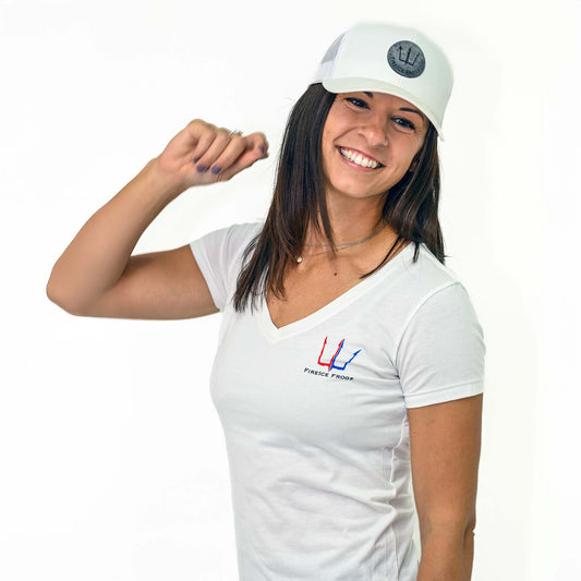 Ladies V-neck T (Color Logo)